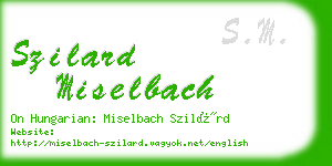 szilard miselbach business card